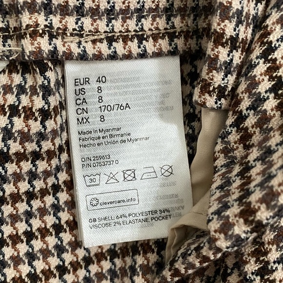 H&M Paper-bag Houndstooth Pants - Picture 6 of 6
